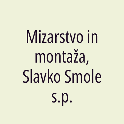 Mizarstvo in montaža, Slavko Smole s.p. - Logotip
