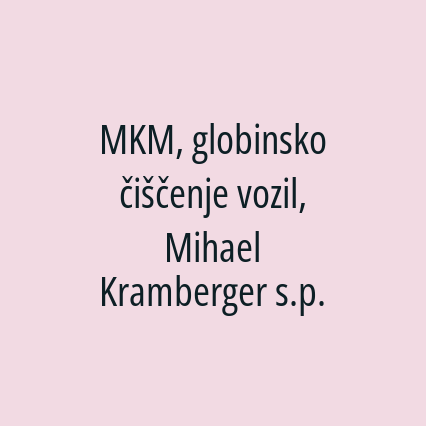 MKM, globinsko čiščenje vozil, Mihael Kramberger s.p. - Logotip