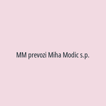MM prevozi Miha Modic s.p. - Logotip
