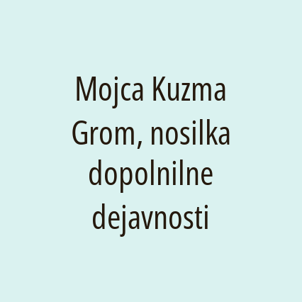 Mojca Kuzma Grom, nosilka dopolnilne dejavnosti - Logotip