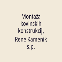 Montaža kovinskih konstrukcij, Rene Kamenik s.p. - Logotip