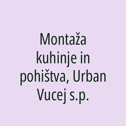 Montaža kuhinje in pohištva, Urban Vucej s.p. - Logotip