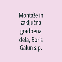 Montaže in zaključna gradbena dela, Boris Galun s.p. - Logotip