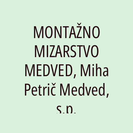 MONTAŽNO MIZARSTVO MEDVED, Miha Petrič Medved, s.p. - Logotip