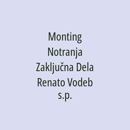 Monting Notranja Zaključna Dela Renato Vodeb s.p. - Logotip