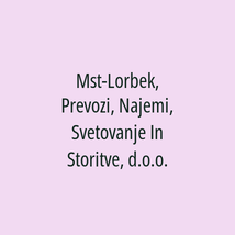 Mst-Lorbek, Prevozi, Najemi, Svetovanje In Storitve, d.o.o. - Logotip