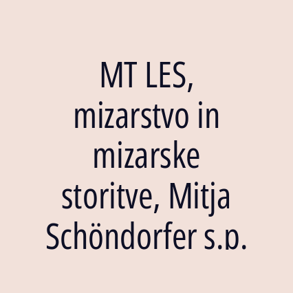 MT LES, mizarstvo in mizarske storitve, Mitja Schöndorfer s.p. - Logotip