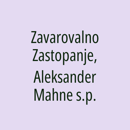 Zavarovalno Zastopanje, Aleksander Mahne s.p.