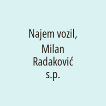 Najem vozil, Milan Radaković s.p. - Logotip