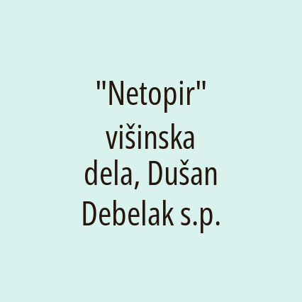 "Netopir" višinska dela, Dušan Debelak s.p. - Logotip