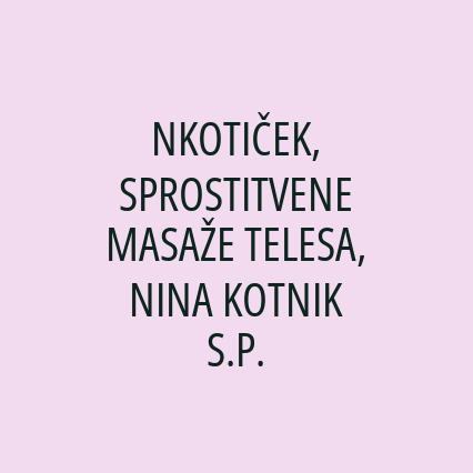 NKOTIČEK, SPROSTITVENE MASAŽE TELESA, NINA KOTNIK S.P. - Logotip