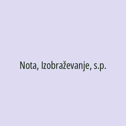 Nota, Izobraževanje, s.p. - Logotip