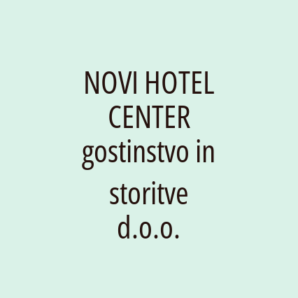 NOVI HOTEL CENTER gostinstvo in storitve d.o.o. - Logotip