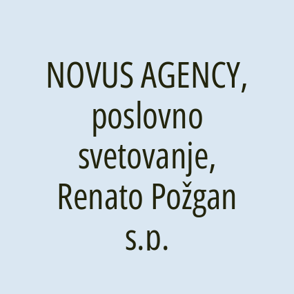 NOVUS AGENCY, poslovno svetovanje, Renato Požgan s.p. - Logotip
