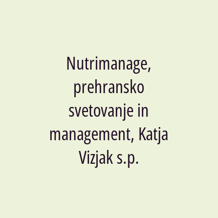 Nutrimanage, prehransko svetovanje in management, Katja Vizjak s.p. - Logotip