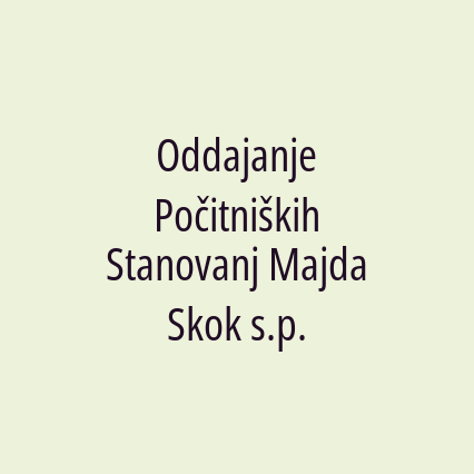 Oddajanje Počitniških Stanovanj Majda Skok s.p. - Logotip