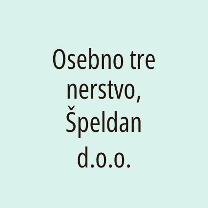 Osebno trenerstvo, Špeldan d.o.o. - Logotip