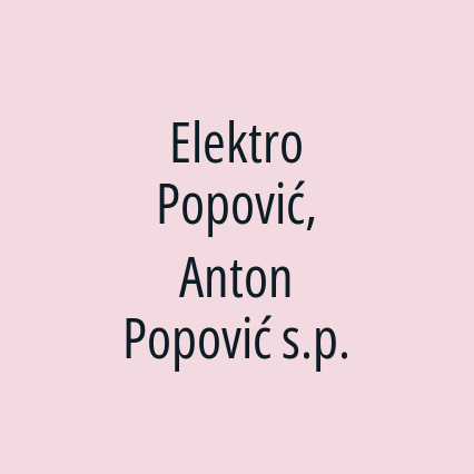 Elektro Popović, Anton Popović s.p.