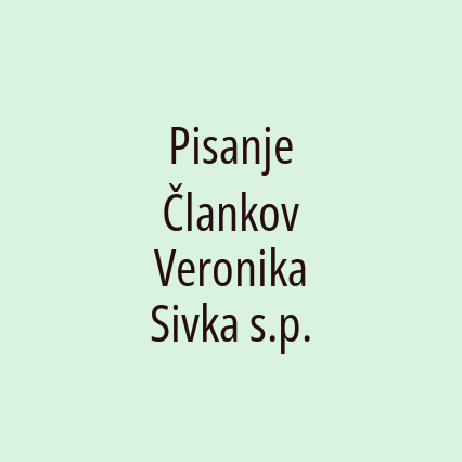 Pisanje Člankov Veronika Sivka s.p.