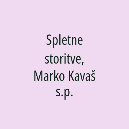 Spletne storitve, Marko Kavaš s.p.