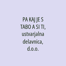 PA KAJ JE S TABO A SI TI, ustvarjalna delavnica, d.o.o. - Logotip