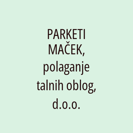 PARKETI MAČEK, polaganje talnih oblog, d.o.o. - Logotip