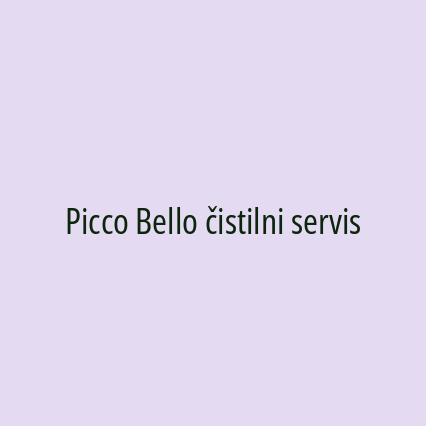 Picco Bello čistilni servis - Logotip