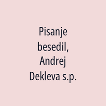 Pisanje besedil, Andrej Dekleva s.p. - Logotip