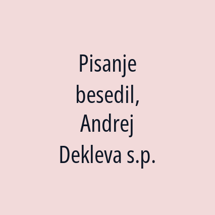 Pisanje besedil, Andrej Dekleva s.p. - Logotip