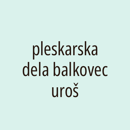 pleskarska dela balkovec uroš - Logotip