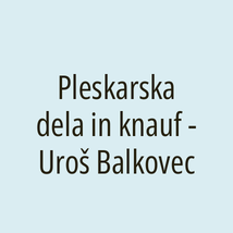 Pleskarska dela in knauf - Uroš Balkovec - Logotip