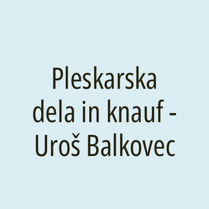 Pleskarska dela in knauf - Uroš Balkovec - Logotip