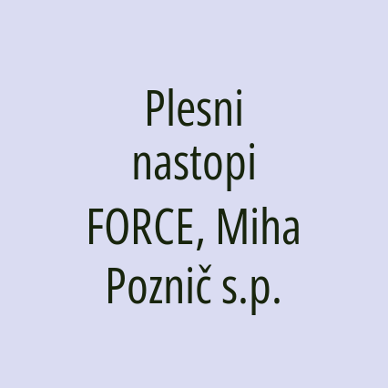 Plesni nastopi FORCE, Miha Poznič s.p. - Logotip