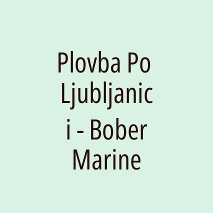 Plovba Po Ljubljanici - Bober Marine - Logotip