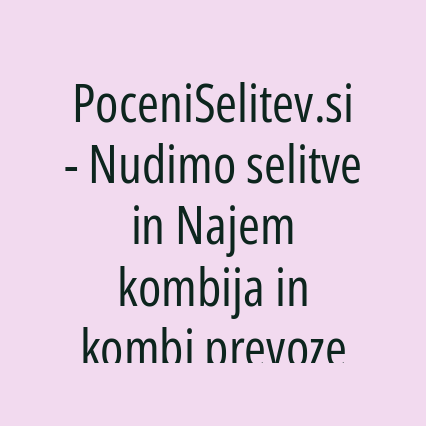 PoceniSelitev.si - Nudimo selitve in Najem kombija in kombi prevoze - Logotip