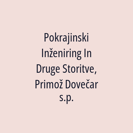 Pokrajinski Inženiring In Druge Storitve, Primož Dovečar s.p. - Logotip