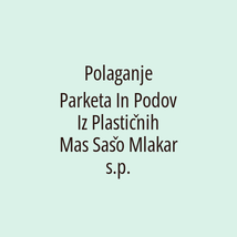 Polaganje Parketa In Podov Iz Plastičnih Mas Sašo Mlakar s.p. - Logotip