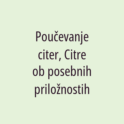 Poučevanje citer, Citre ob posebnih priložnostih - Logotip