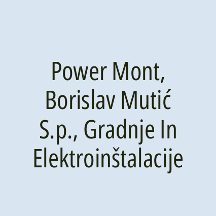 Power Mont, Borislav Mutić S.p., Gradnje In Elektroinštalacije - Logotip