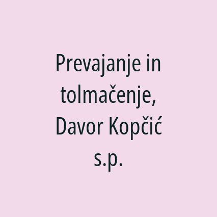 Prevajanje in tolmačenje, Davor Kopčić s.p. - Logotip