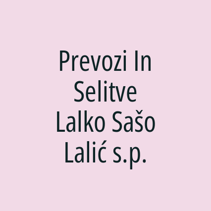 Prevozi In Selitve Lalko Sašo Lalić s.p. - Logotip