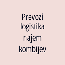 Prevozi logistika najem kombijev - Logotip