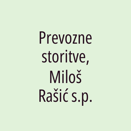Prevozne storitve, Miloš Rašić s.p. - Logotip