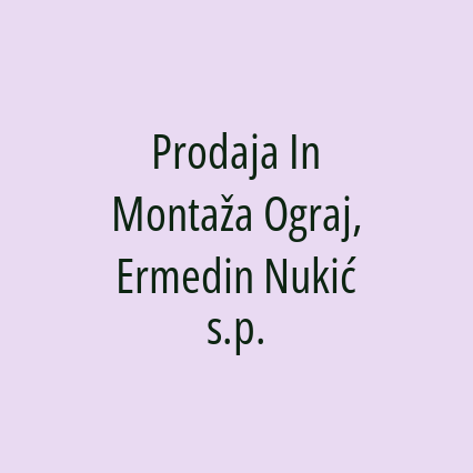 Prodaja In Montaža Ograj, Ermedin Nukić s.p. - Logotip