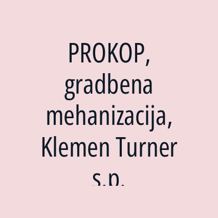 PROKOP, gradbena mehanizacija, Klemen Turner s.p. - Logotip