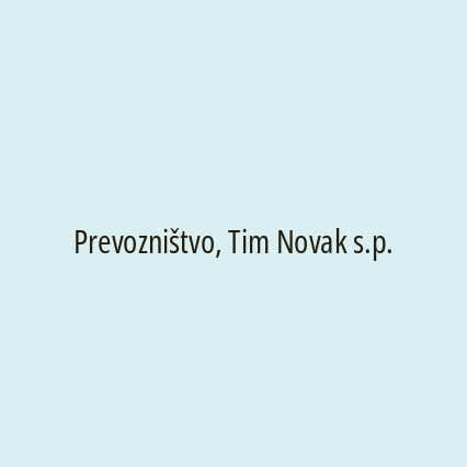 Prevozništvo, Tim Novak s.p.