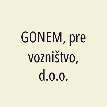 GONEM, prevozništvo, d.o.o.