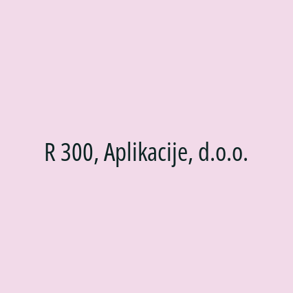 R 300, Aplikacije, d.o.o. - Logotip