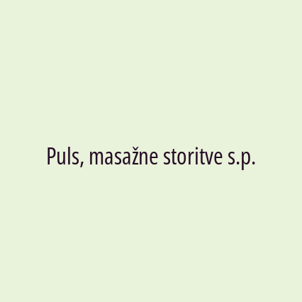 Puls, masažne storitve s.p.