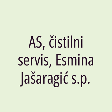 AS, čistilni servis, Esmina Jašaragić s.p.